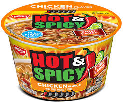 Nissin hot & spicy chicken flavour ramen noodle soup 94.2g