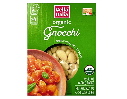 Bella italia organic gnocchi 1.6kg