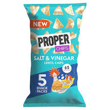 Proper chips salt & vinegar lentils chips 14g