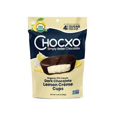 Chocxo dark chocolate lemon creme cups 420g