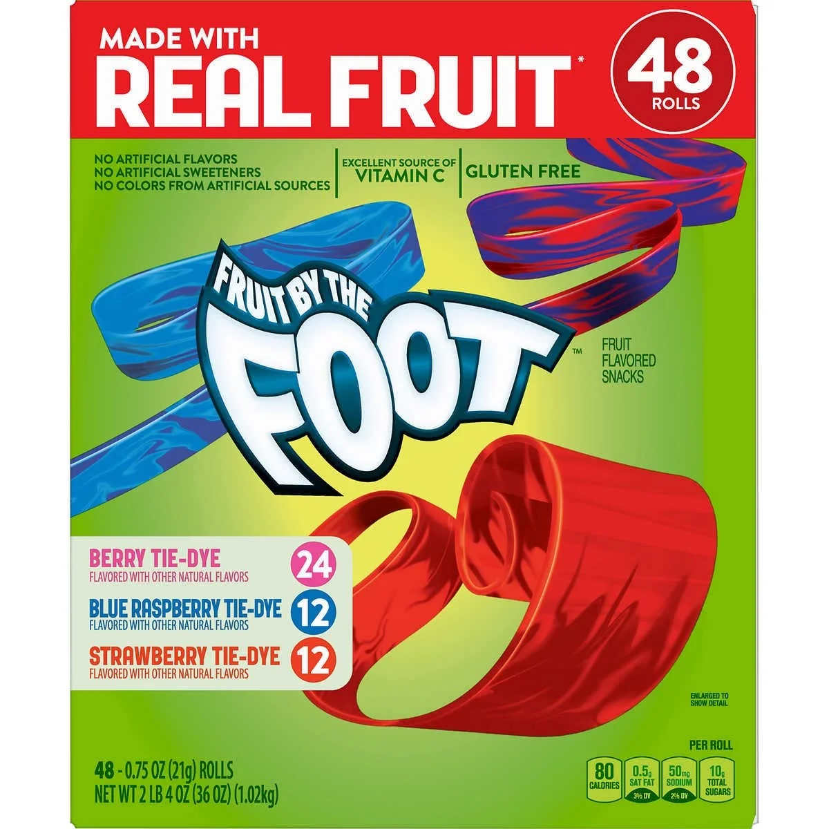 Fruit by the foot blue raspberry tie dye 21g